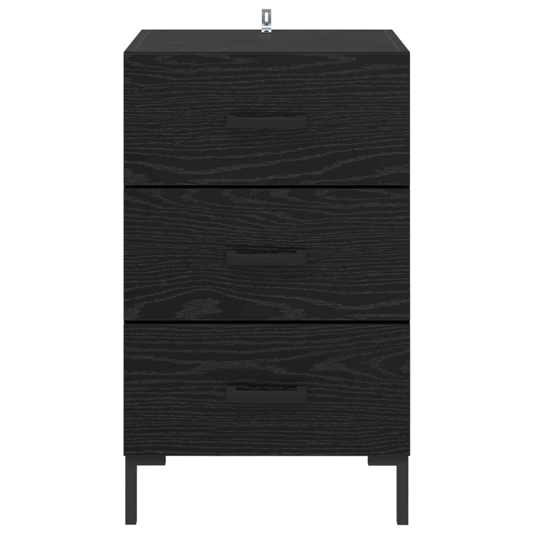 Natskab med skuffe Sort eg 40 x 40 x 66 cm Konstrueret træ