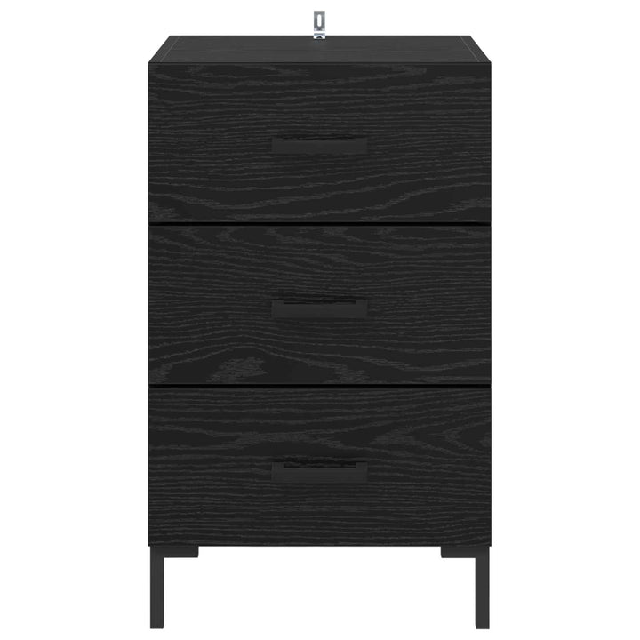 Natskab med skuffe Sort eg 40 x 40 x 66 cm Konstrueret træ