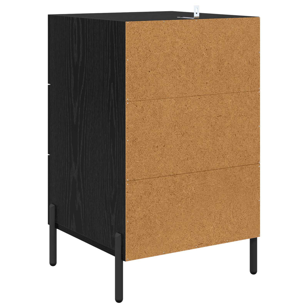 Natskab med skuffe Sort eg 40 x 40 x 66 cm Konstrueret træ