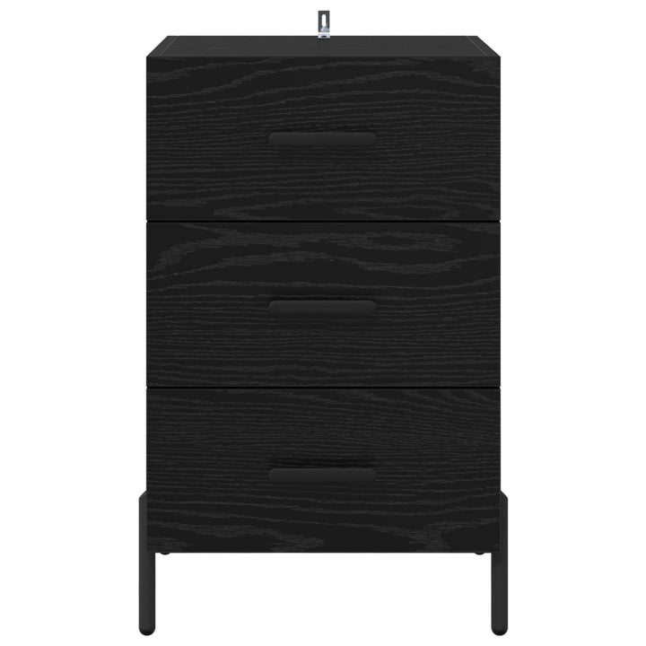Natskab med skuffe Sort eg 40 x 40 x 66 cm Konstrueret træ
