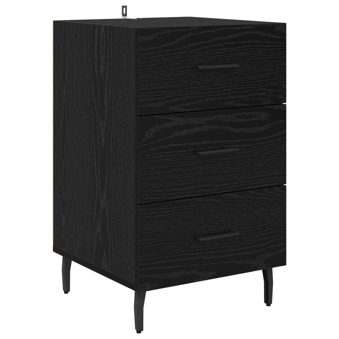 Natskab med skuffe Sort eg 40 x 40 x 66 cm Konstrueret træ