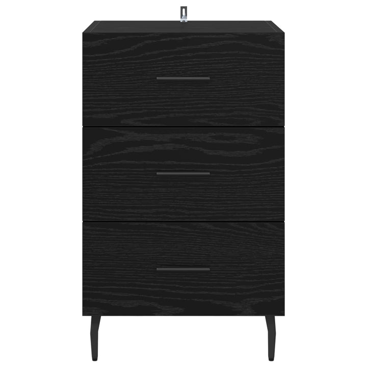 Natskab med skuffe Sort eg 40 x 40 x 66 cm Konstrueret træ