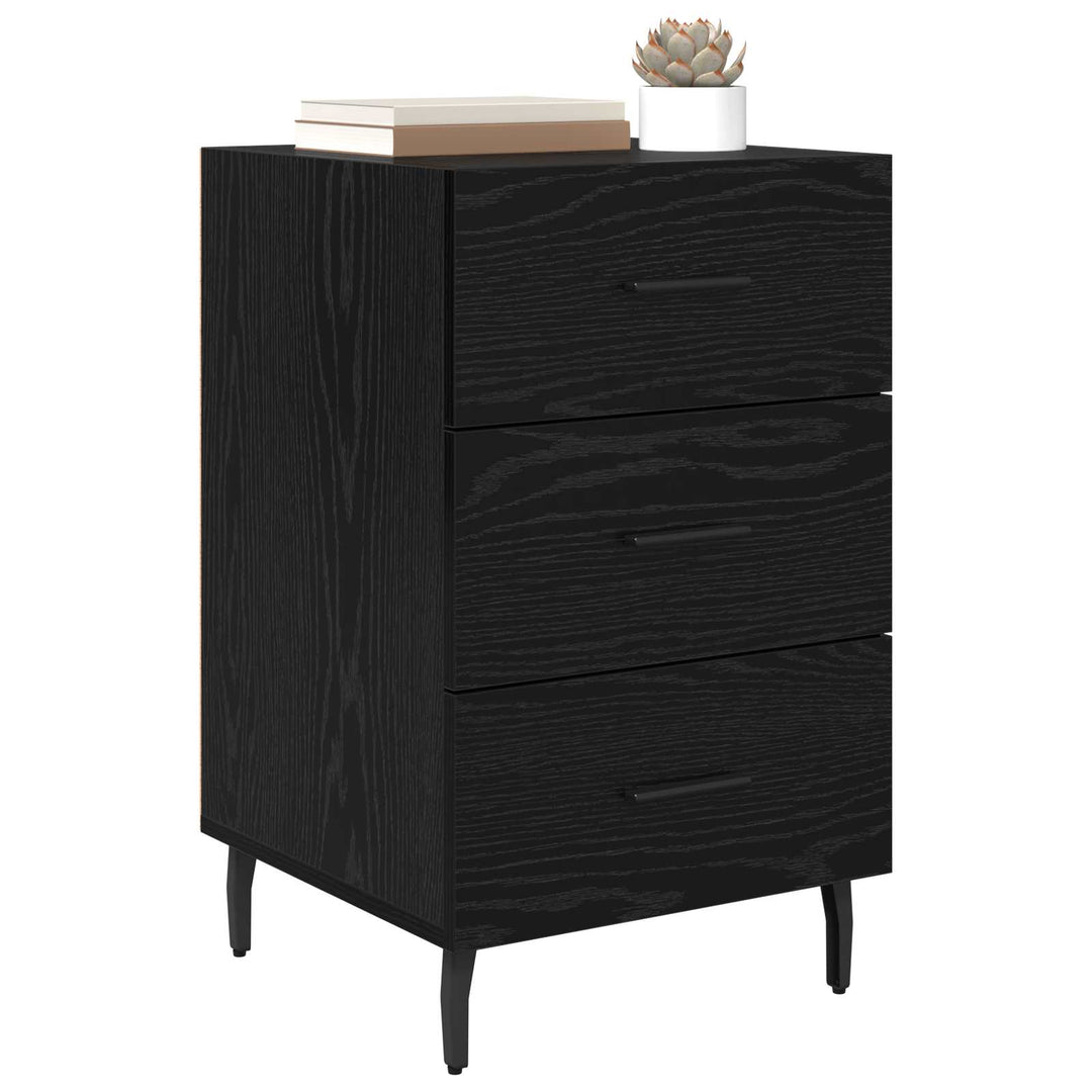 Natskab med skuffe Sort eg 40 x 40 x 66 cm Konstrueret træ