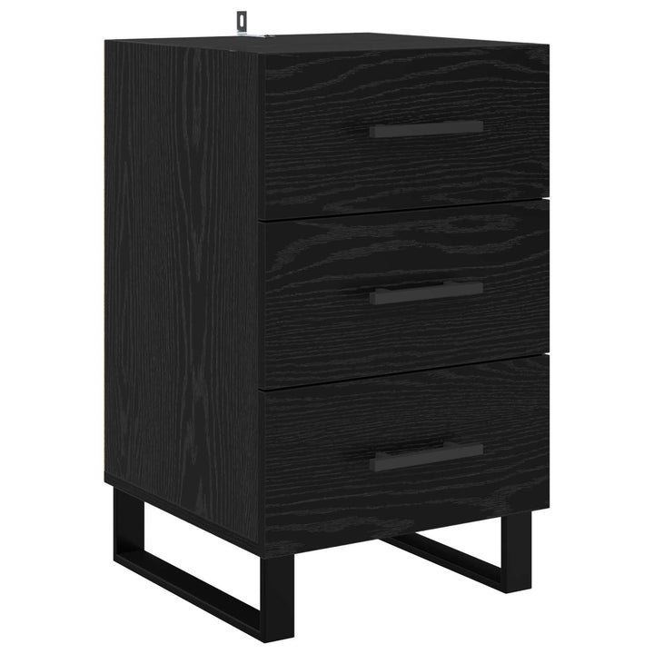 Natskab med skuffe Sort eg 40 x 40 x 66 cm Konstrueret træ