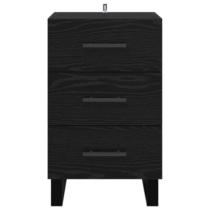 Natskab med skuffe Sort eg 40 x 40 x 66 cm Konstrueret træ