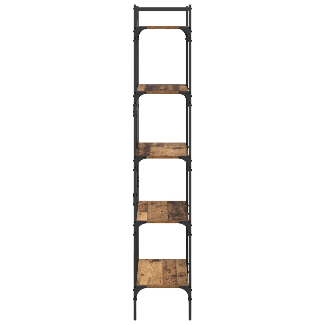 Bogreol 5 niveauer 56 x 32 x 174 cm Konstrueret træ Gammelt træ