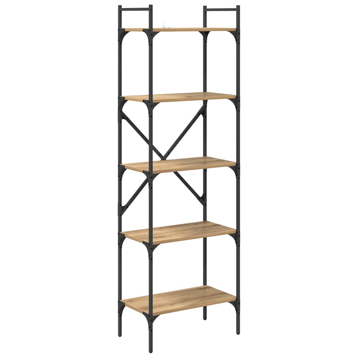 Bogreol 5 niveauer 56 x 32 x 174 cm Konstrueret træ