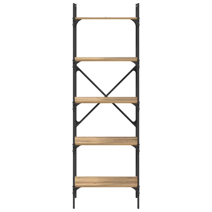 Bogreol 5 niveauer 56 x 32 x 174 cm Konstrueret træ