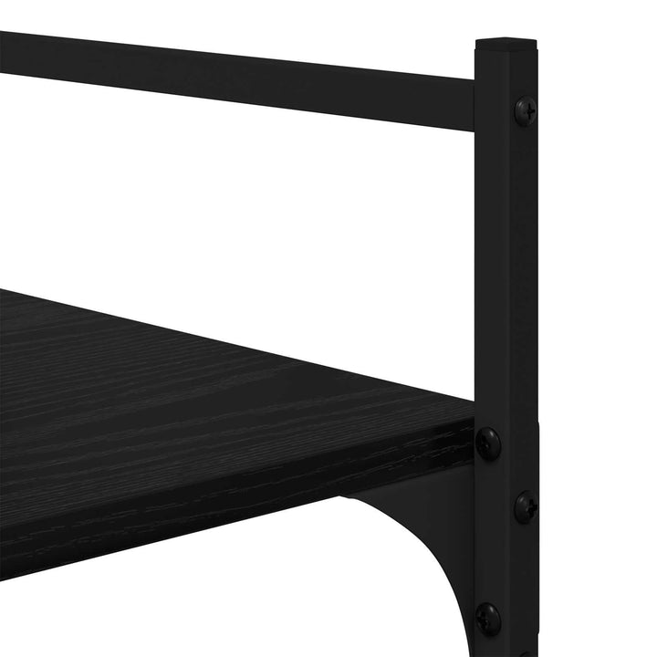 Bogreol 5 niveauer 56 x 32 x 174 cm Konstrueret træ Sort eg