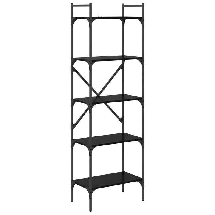 Bogreol Sort eg 56 x 32 x 174 cm Konstrueret træ