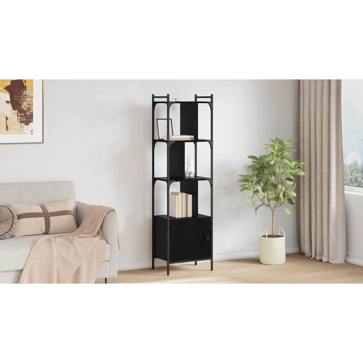 Bogreol Sort eg 44,5 x 30 x 154,5 cm Konstrueret træ