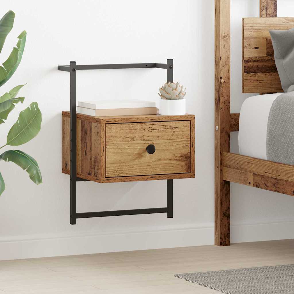 Natskab 2 pcs Gammelt træ 35 x 30 x 51 cm Konstrueret træ