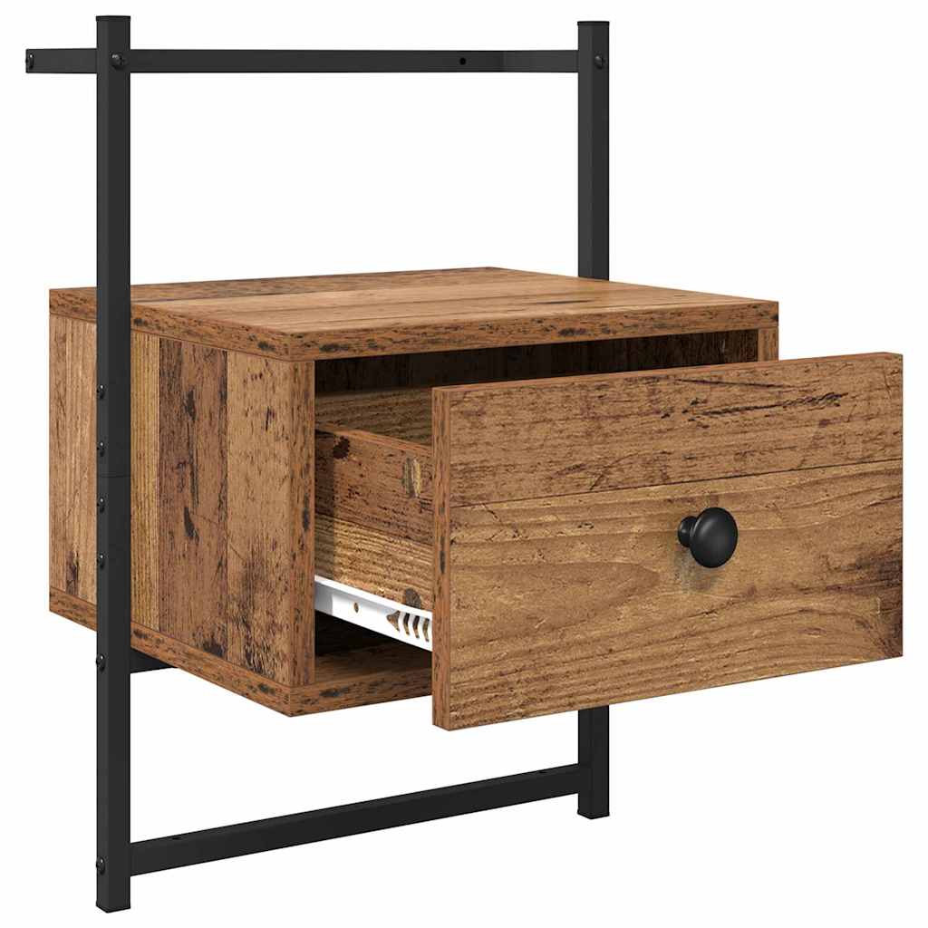 Natskab 2 pcs Gammelt træ 35 x 30 x 51 cm Konstrueret træ