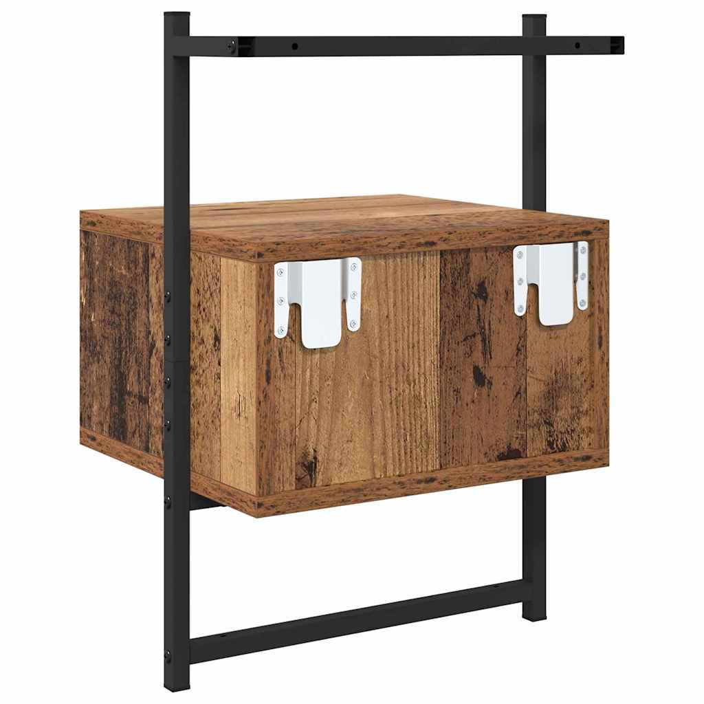 Natskab 2 pcs Gammelt træ 35 x 30 x 51 cm Konstrueret træ