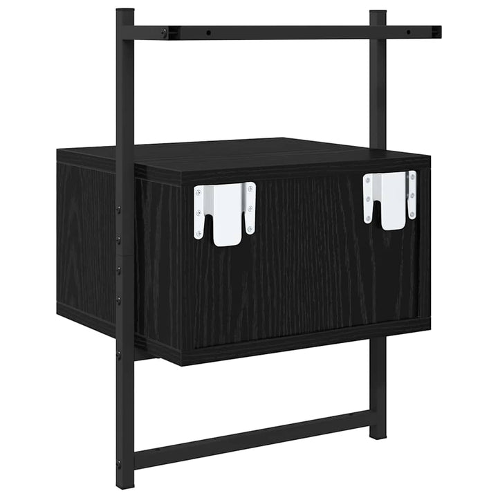 Natskab 2 pcs Sort eg 35 x 30 x 51 cm Konstrueret træ