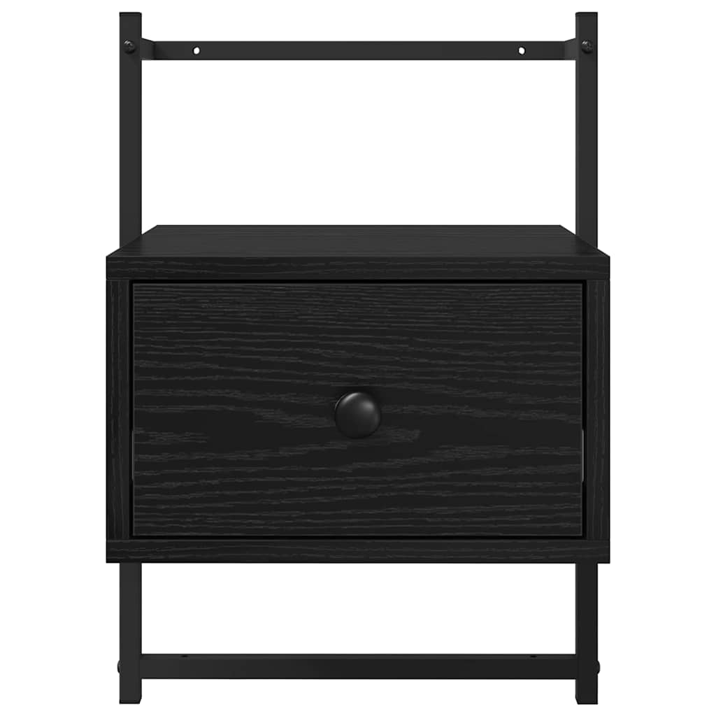 Natskab 2 pcs Sort eg 35 x 30 x 51 cm Konstrueret træ