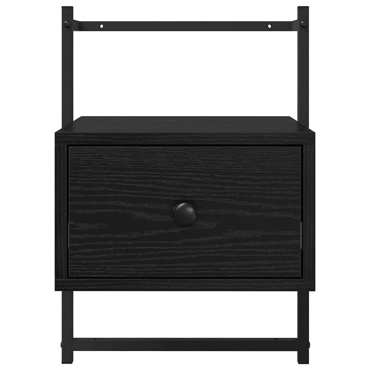 Natskab 2 pcs Sort eg 35 x 30 x 51 cm Konstrueret træ