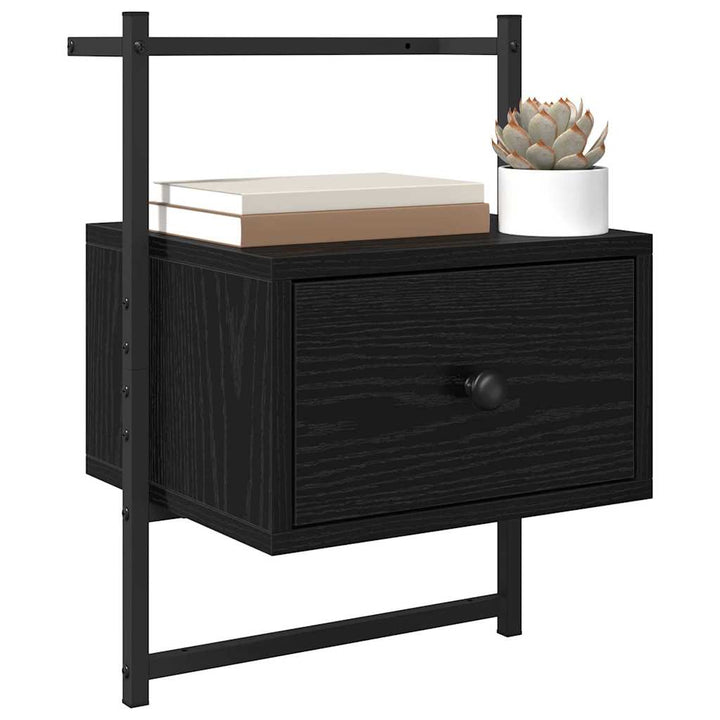 Natskab 2 pcs Sort eg 35 x 30 x 51 cm Konstrueret træ