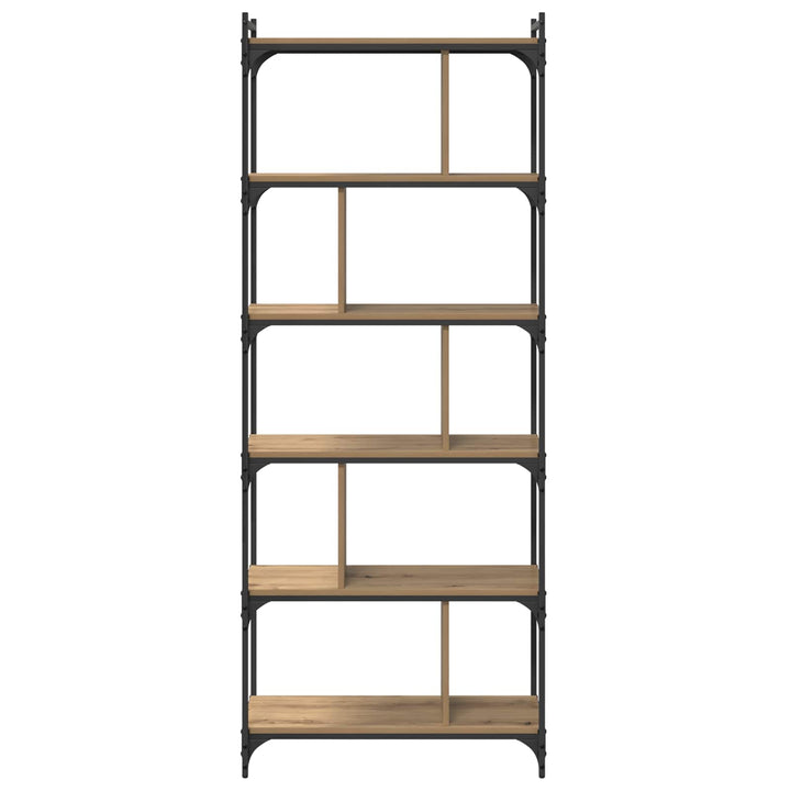 Bogreol 5 niveauer 76 x 32 x 192 cm Konstrueret træ artisan eg