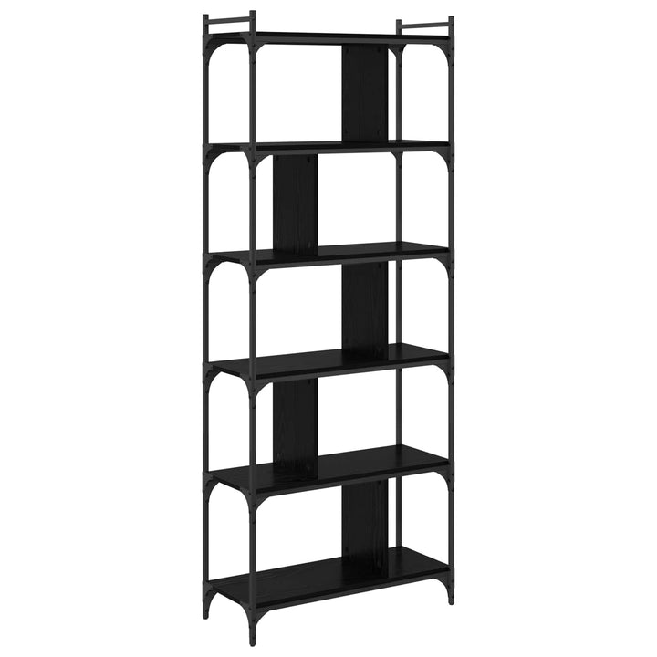 Bogreol Sort eg 76 x 32 x 192 cm Konstrueret træ