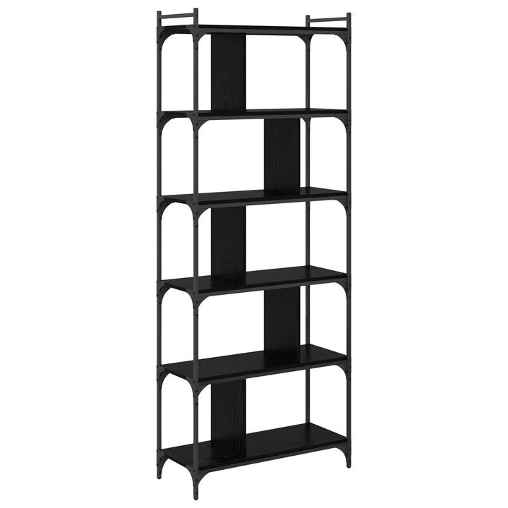 Bogreol Sort eg 76 x 32 x 192 cm Konstrueret træ