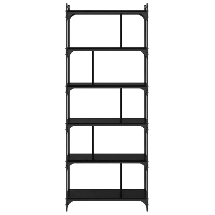 Bogreol Sort eg 76 x 32 x 192 cm Konstrueret træ