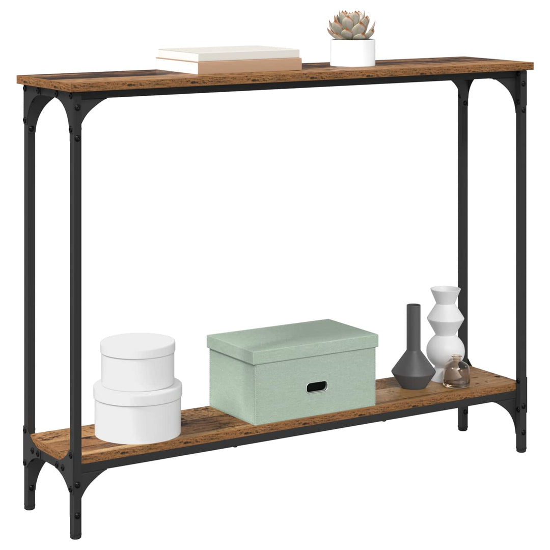 Konsolbord Gammelt træ 100 x 22,5 x 75 cm Konstrueret træ