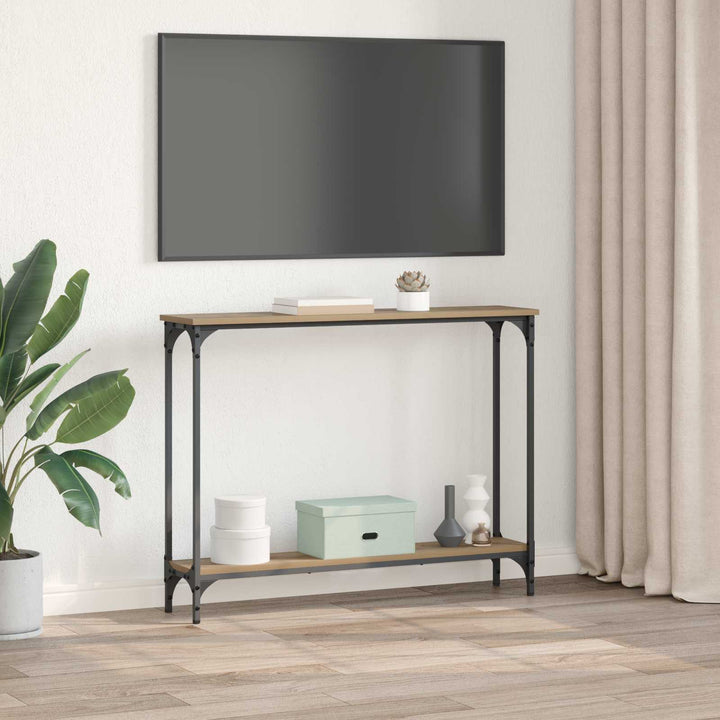 Konsolbord Artisan Egetræ 100 x 22,5 x 75 cm Konstrueret træ
