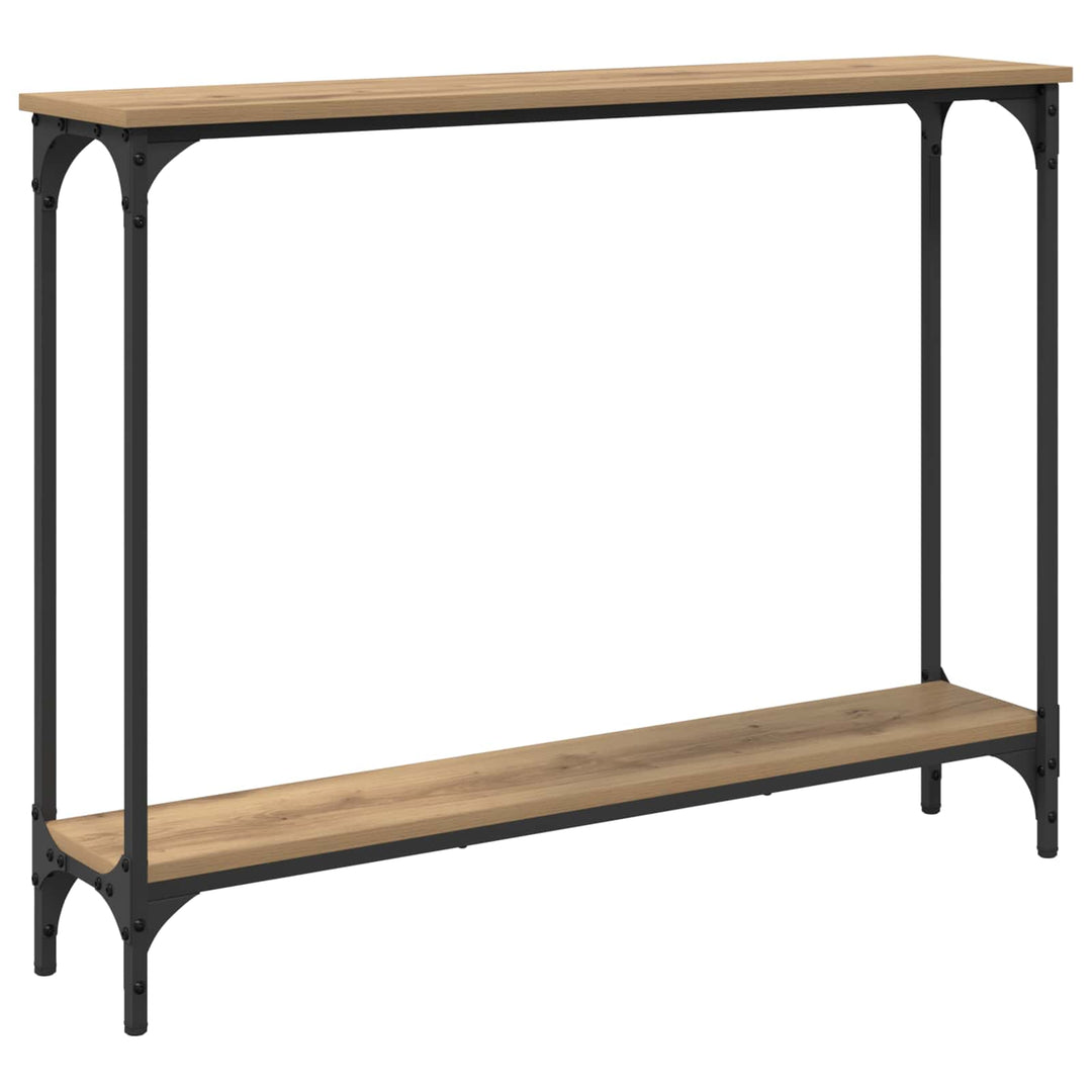 Konsolbord Artisan Egetræ 100 x 22,5 x 75 cm Konstrueret træ