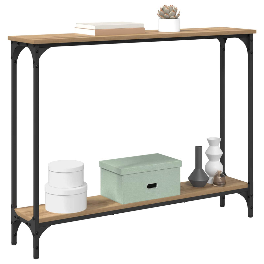 Konsolbord Artisan Egetræ 100 x 22,5 x 75 cm Konstrueret træ