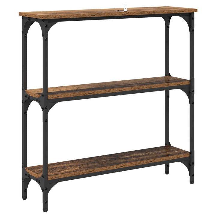 Konsolbord Gammelt træ 75 x 22,5 x 75 cm Konstrueret træ