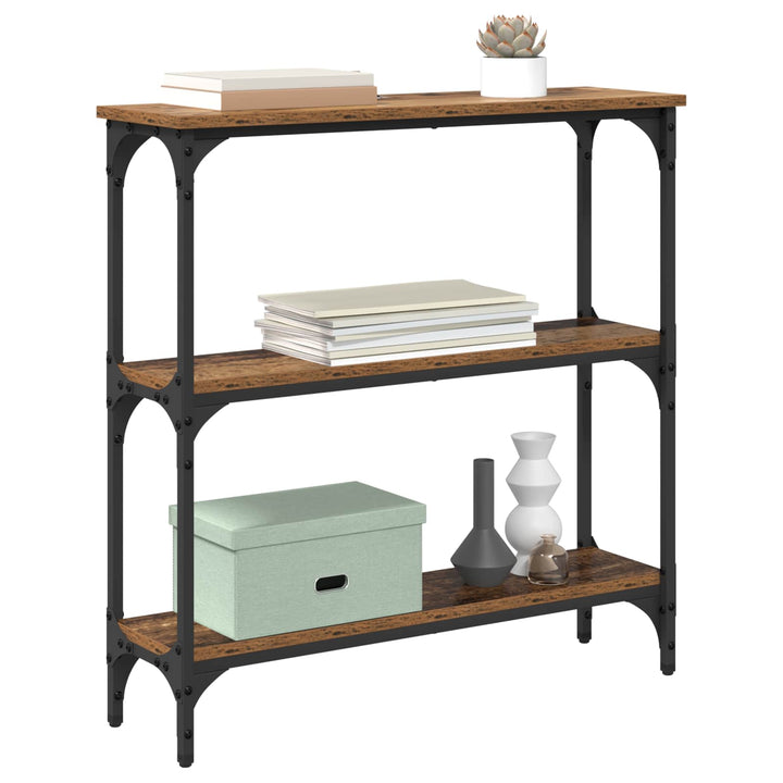 Konsolbord Gammelt træ 75 x 22,5 x 75 cm Konstrueret træ