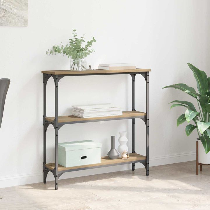Konsolbord Artisan Egetræ 75 x 22,5 x 75 cm Konstrueret træ