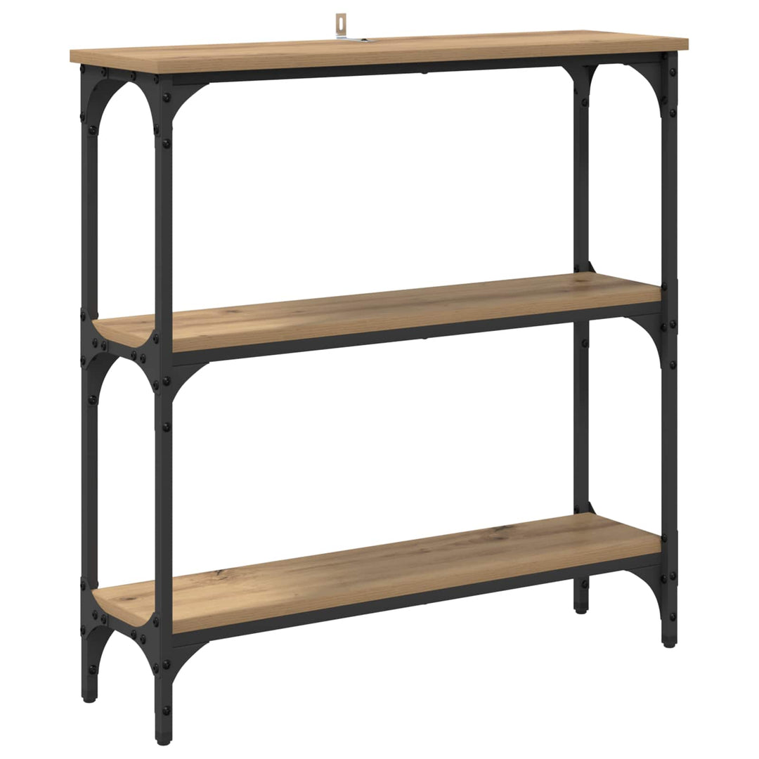 Konsolbord Artisan Egetræ 75 x 22,5 x 75 cm Konstrueret træ