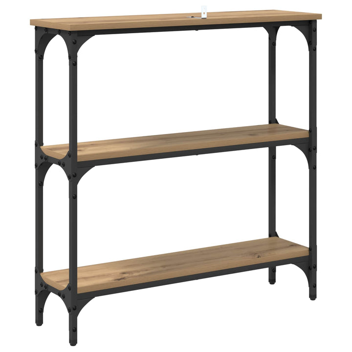 Konsolbord Artisan Egetræ 75 x 22,5 x 75 cm Konstrueret træ