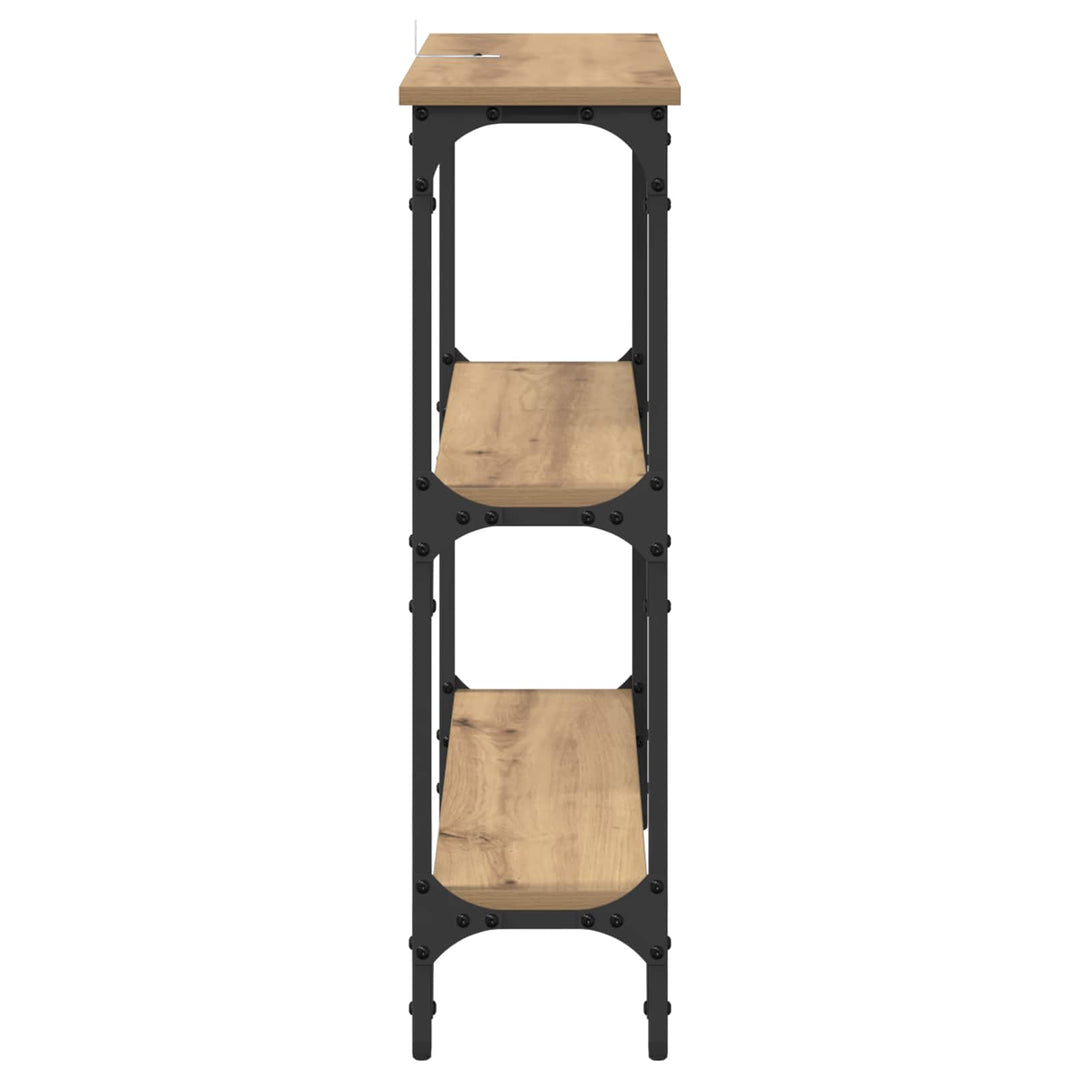 Konsolbord Artisan Egetræ 75 x 22,5 x 75 cm Konstrueret træ