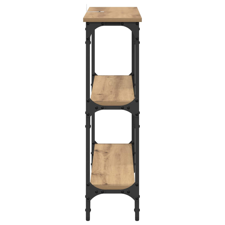 Konsolbord Artisan Egetræ 75 x 22,5 x 75 cm Konstrueret træ