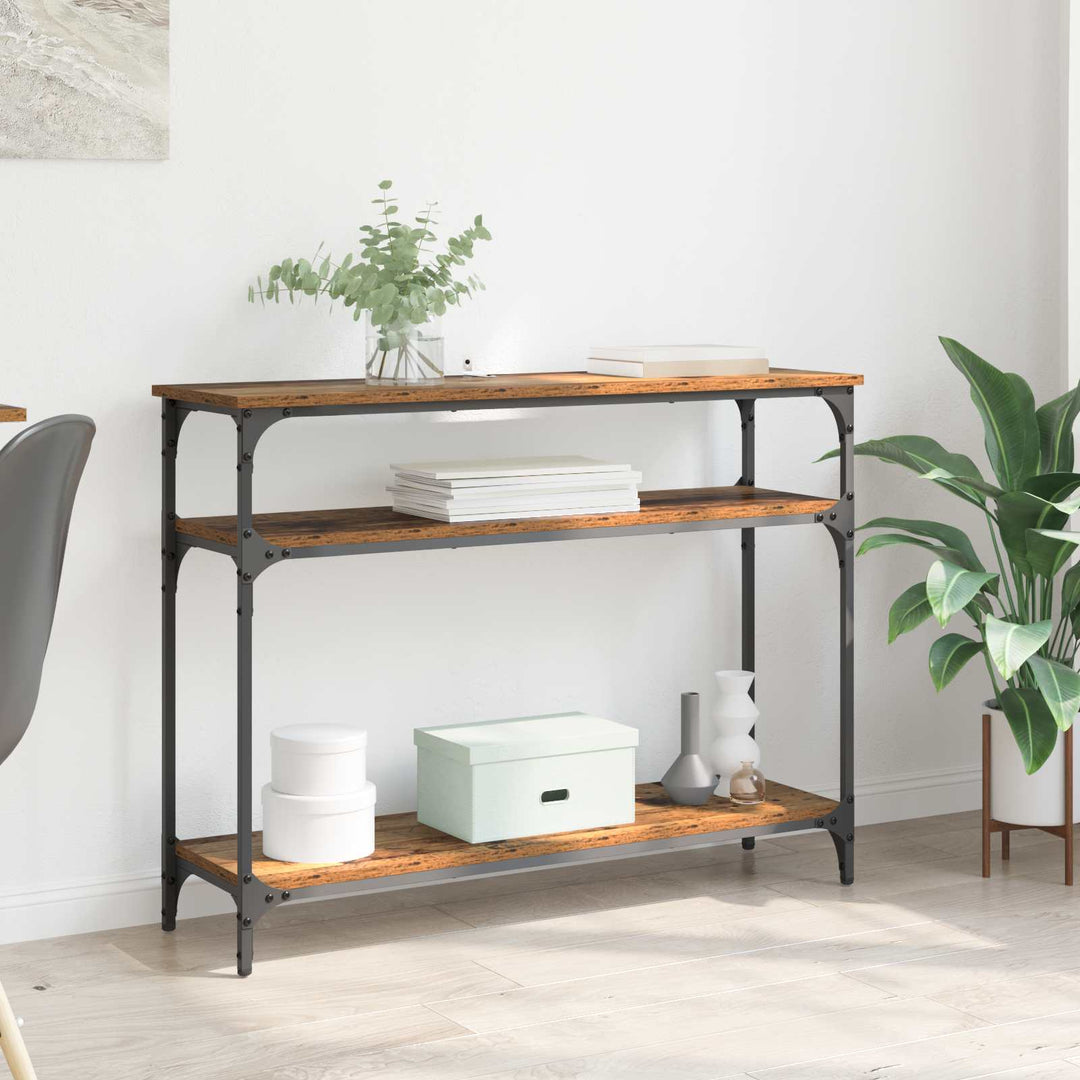 Konsolbord Gammelt træ 100 x 29 x 75 cm Konstrueret træ