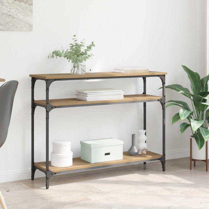 Konsolbord Artisan Egetræ 100 x 29 x 75 cm Konstrueret træ