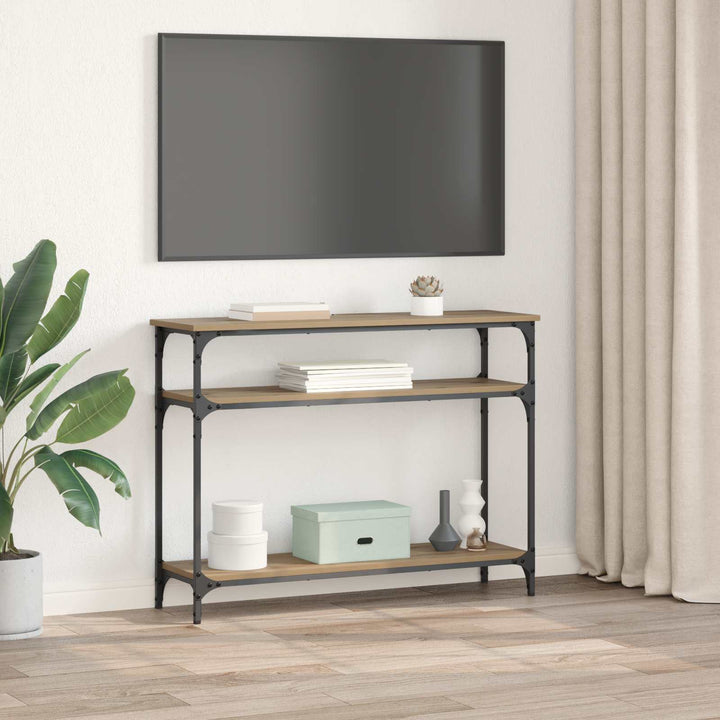 Konsolbord Artisan Egetræ 100 x 29 x 75 cm Konstrueret træ