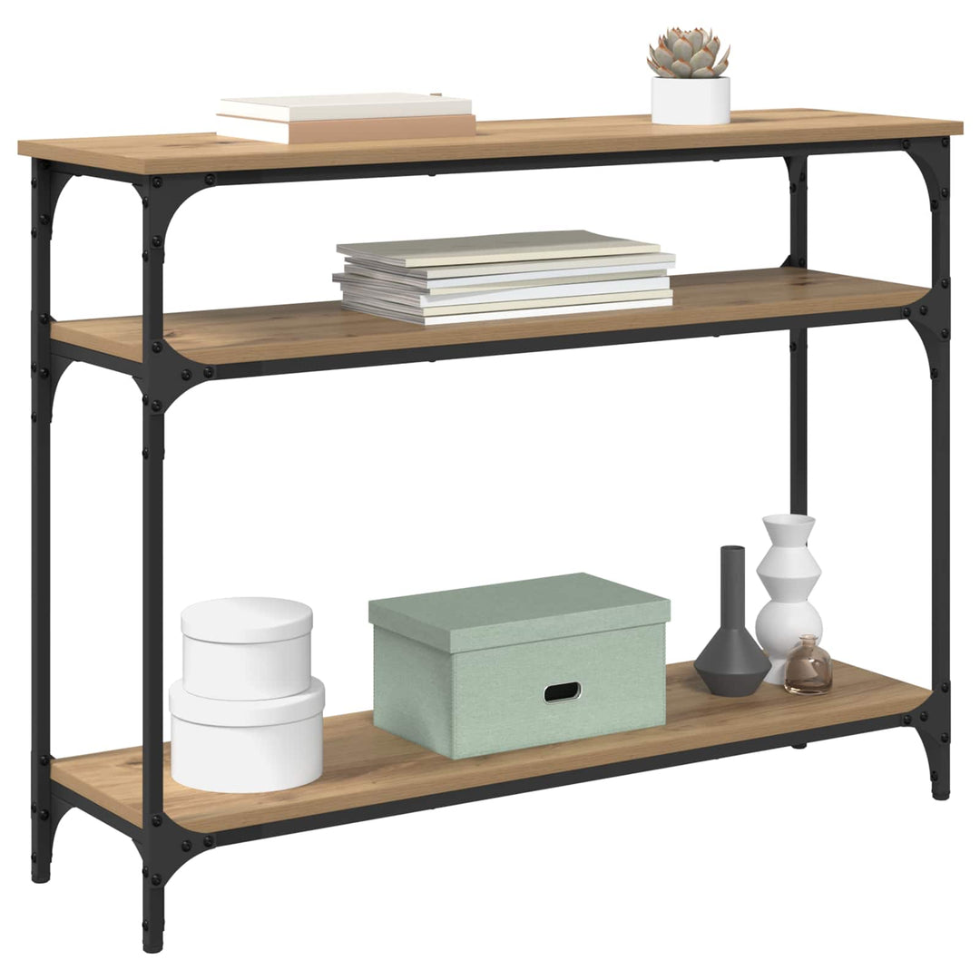 Konsolbord Artisan Egetræ 100 x 29 x 75 cm Konstrueret træ