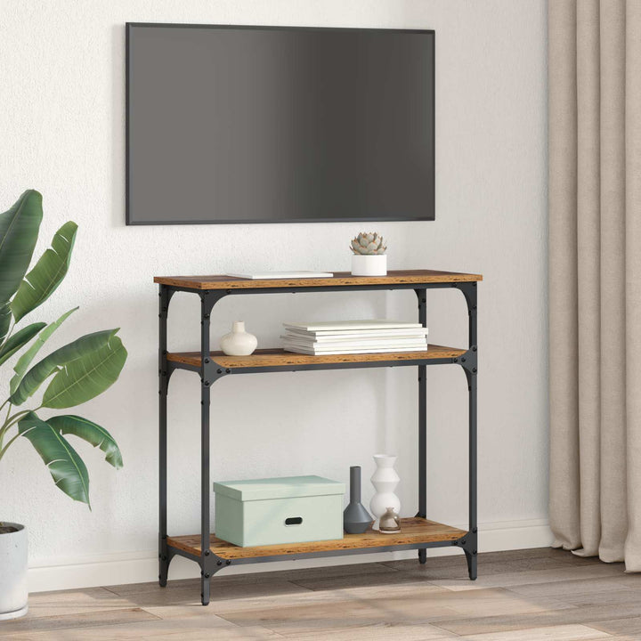 Konsolbord Gammelt træ 75 x 29 x 75 cm Konstrueret træ
