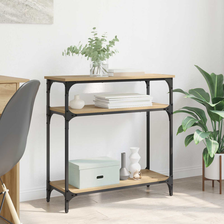 Konsolbord Artisan Egetræ 75 x 29 x 75 cm Konstrueret træ