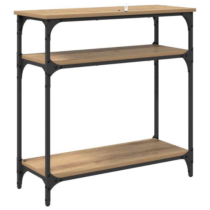 Konsolbord Artisan Egetræ 75 x 29 x 75 cm Konstrueret træ