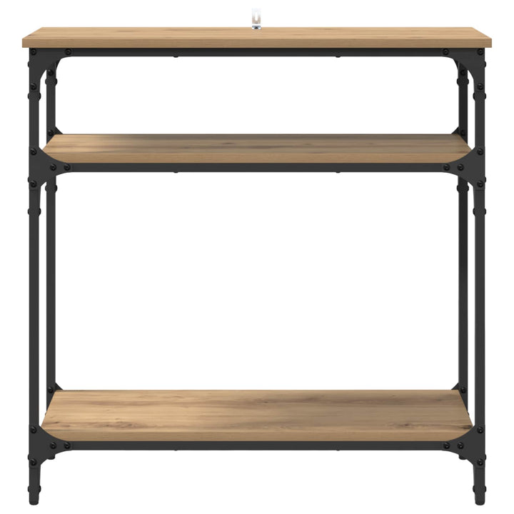 Konsolbord Artisan Egetræ 75 x 29 x 75 cm Konstrueret træ