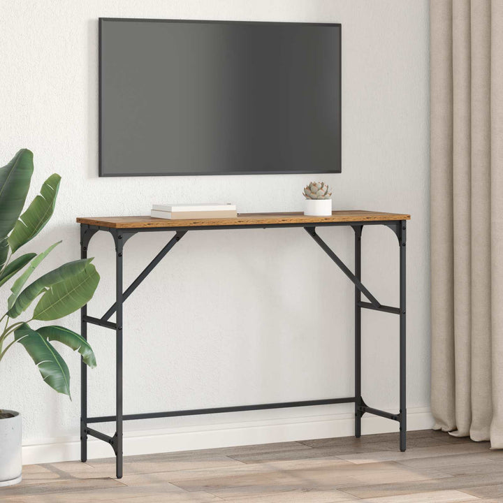 Konsolbord Gammelt træ 100 x 32 x 75 cm Konstrueret træ