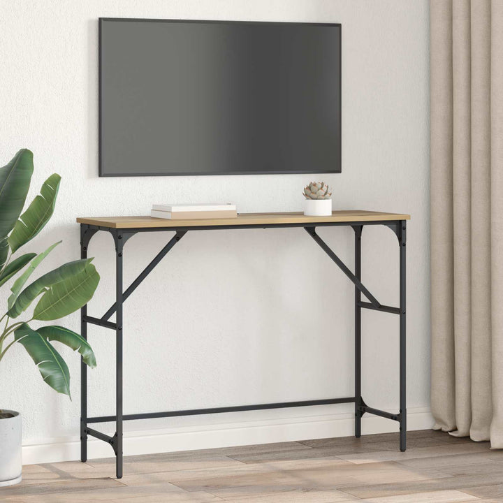 Konsolbord Artisan Egetræ 100 x 32 x 75 cm Konstrueret træ