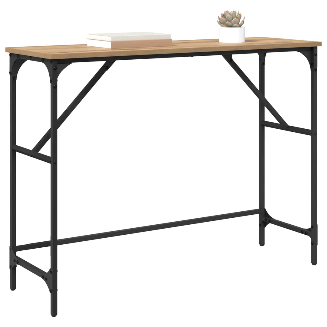 Konsolbord Artisan Egetræ 100 x 32 x 75 cm Konstrueret træ