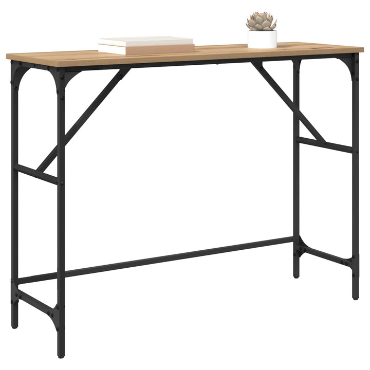 Konsolbord Artisan Egetræ 100 x 32 x 75 cm Konstrueret træ