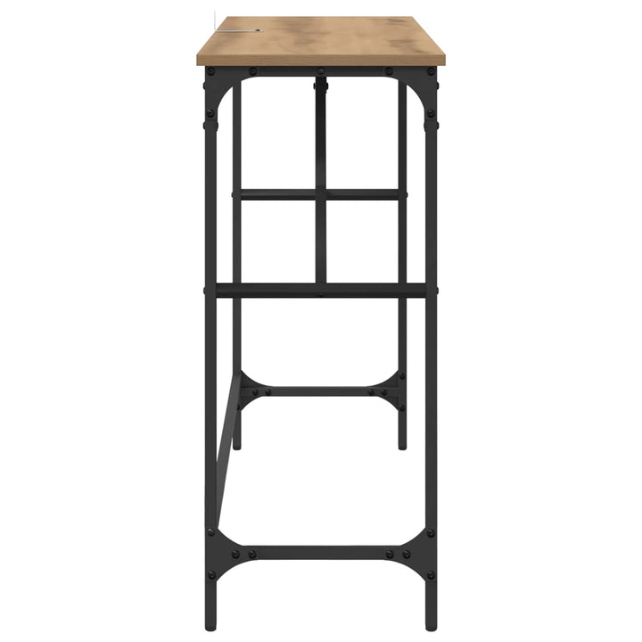 Konsolbord Artisan Egetræ 100 x 32 x 75 cm Konstrueret træ